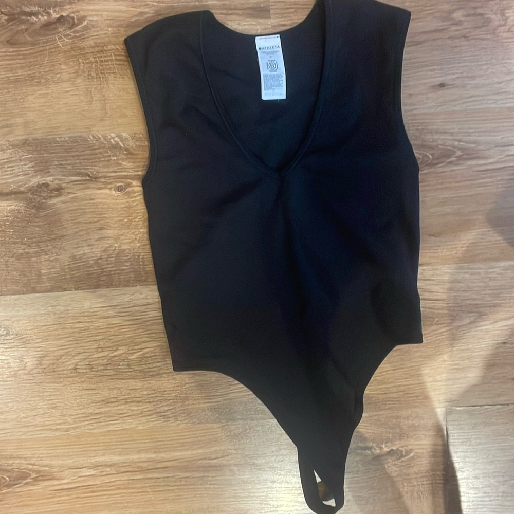 Athleta Ribbed V-Neck Aurora Bodysuit